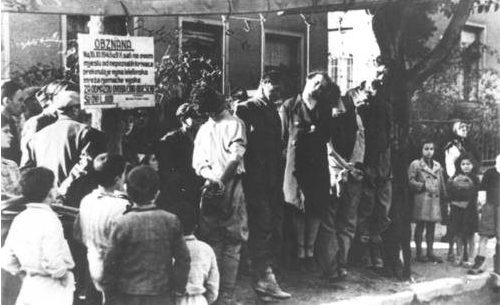 Ustaški zločin nad građanima Mostara, za odmazdu zbog prekinute telefonske linije njemačke vojske, novembar 1943.